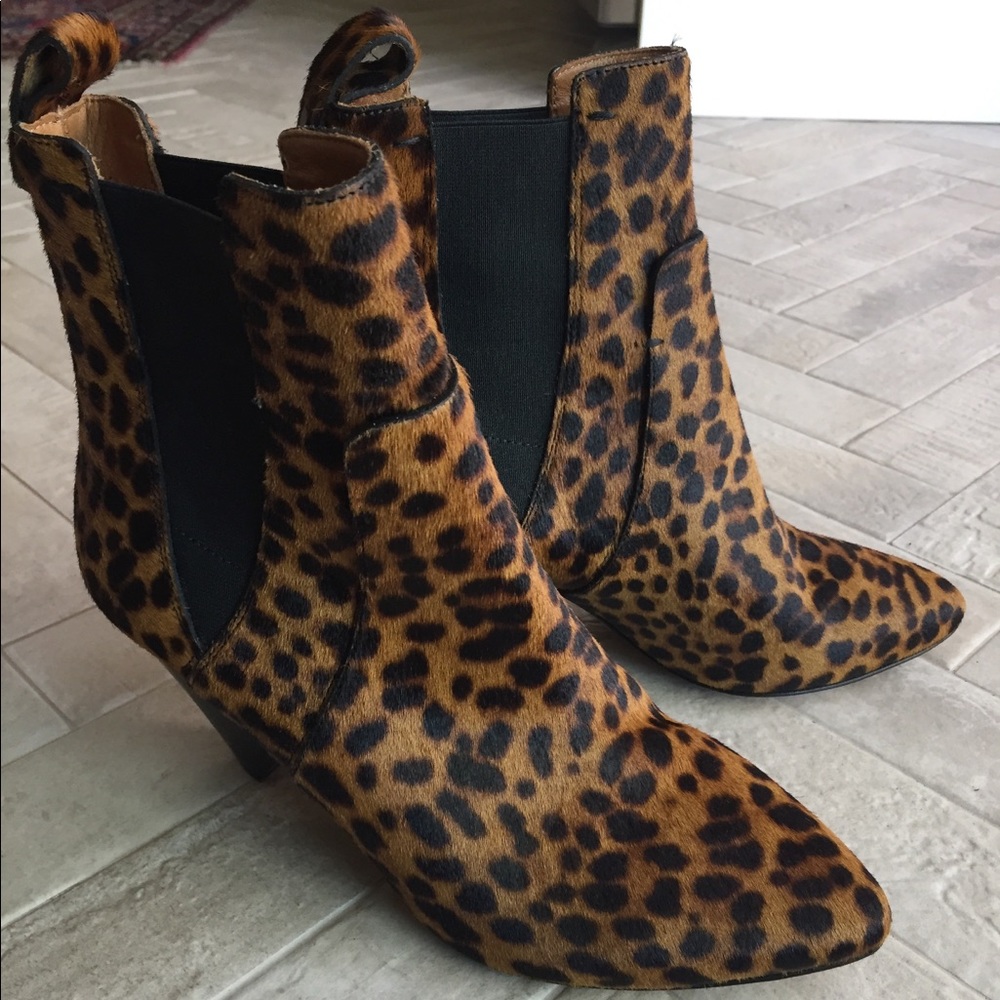 Veronica Beard Landon Leopard Booties